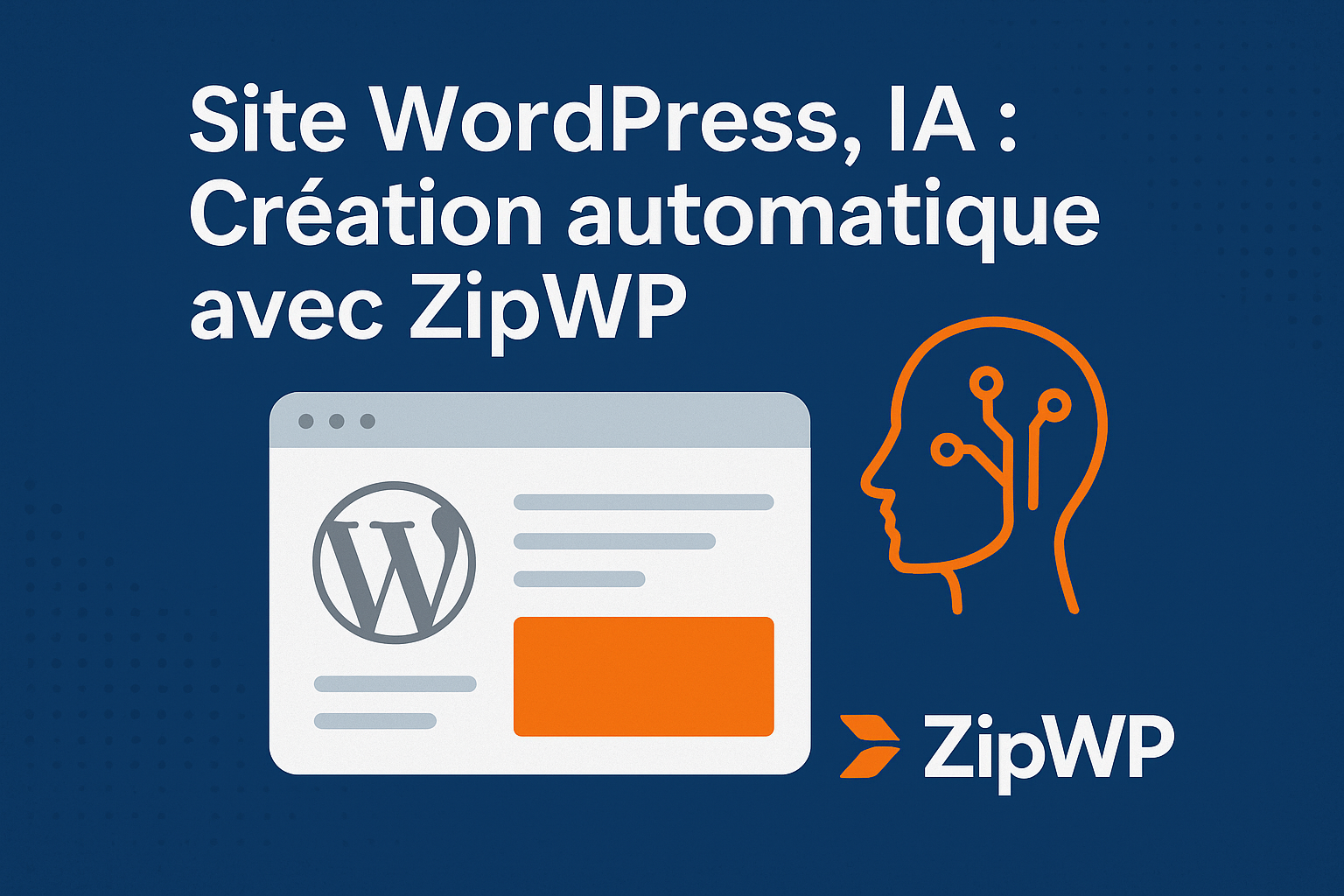 Site WordPress avec IA, Création automatique avec ZipWP