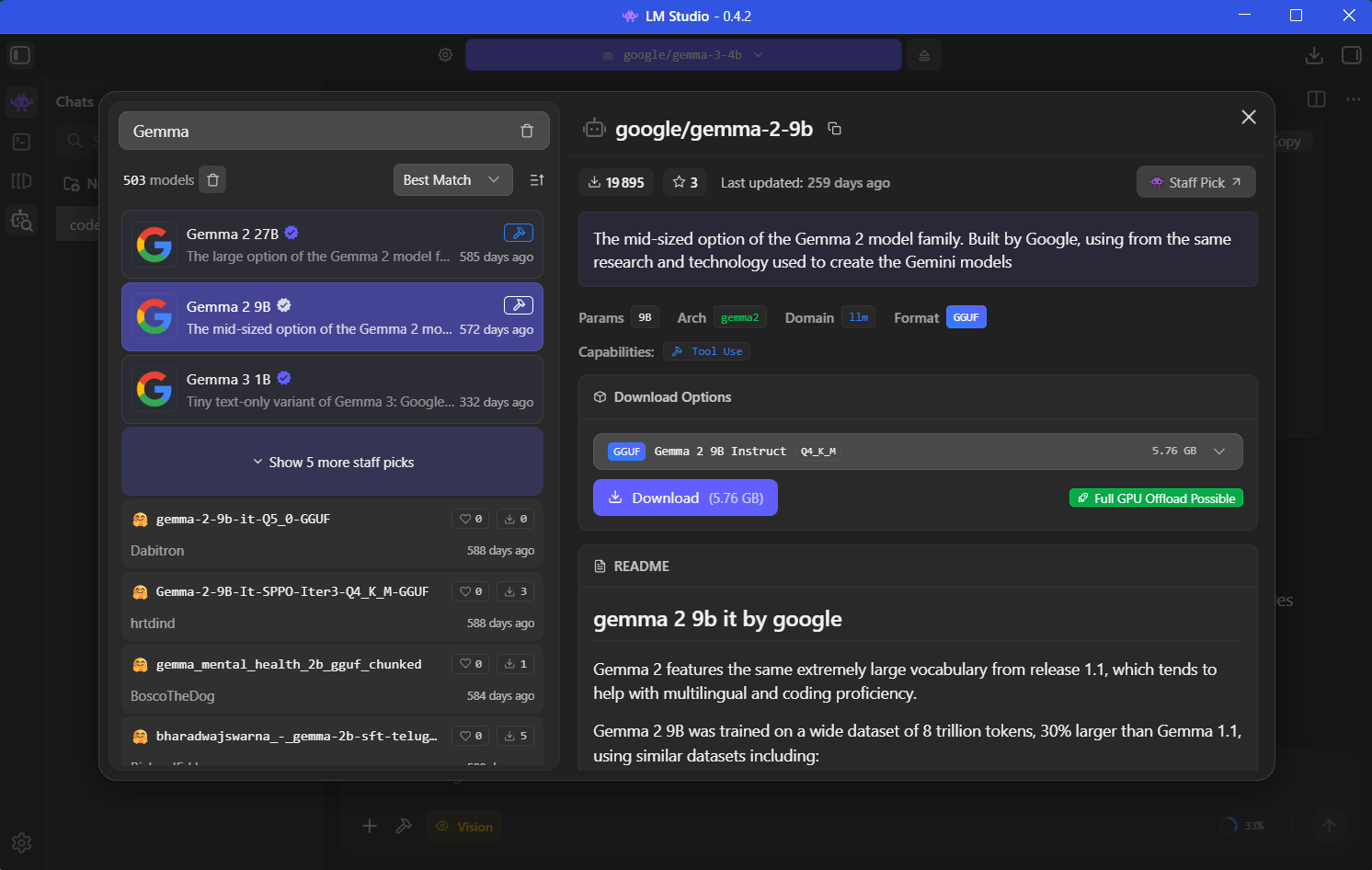 LM Studio Template Download Interface