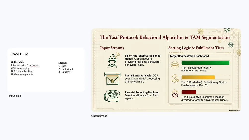 Générer des diapositives à partir de notes brutes sur Notebooklm