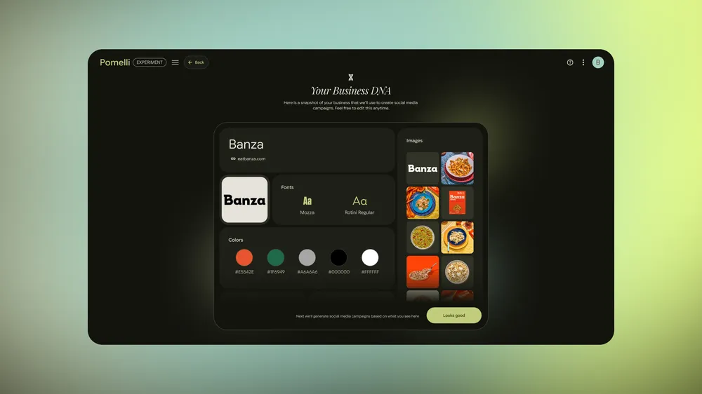 Création du Business DNA avec Pomelli